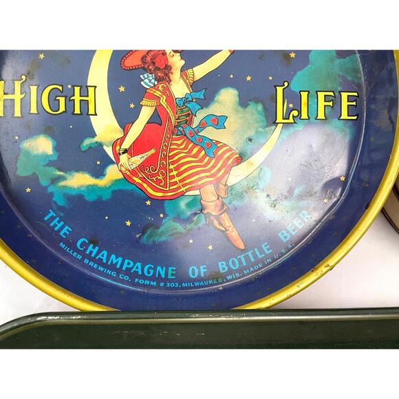 VTG 5x Miller High Life Coca Cola Anheuser-Busch Brewing Metal Tin Advertising - Picture 11 of 16